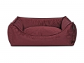 Hundebett Dreamcollection Velvetline  / (Größe) 90 x 70 cm / (Farbe) Bordeaux / (Füllung) Orthopädisch: viscoelastischer Schaumstoff