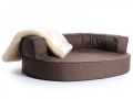 mypado Atlanta Hundebett Soft  / (Größe) 110 x 90 cm / (Farbe) Braun / (Füllung) Orthopädisch: viscoelastischer Schaumstoff